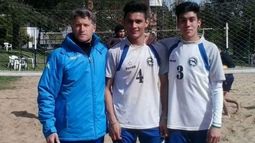 ILUSIONADOS. La pareja del Beach Vóley masculino que buscará la medalla de oro en Mar del Plata..