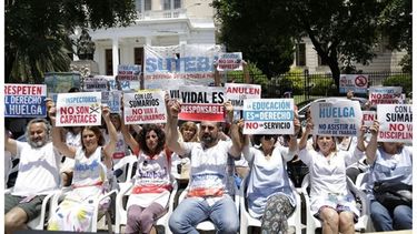 PELEA. “La lucha no se toma vacaciones”, fue la consigna de ayer..
