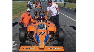 Nico Vázquez, en la largada..
