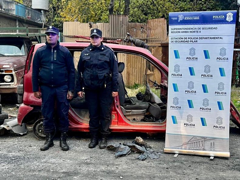 En el desarmadero de Del Viso se encontraron más de 270 autopartes.