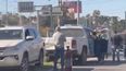 El móvil policial fue embestido desde atrás por una camioneta Toyota. El móvil policial fue embestido desde atrás por una camioneta Toyota.
