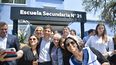 El gobernador Kicillof, junto a Achával, en la inauguración del edificio de la Secundaria 31, uno de los 20 construidos en el municipio.