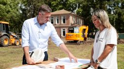 Federico Achával recorrió el avance de la obra de la Universidad Nacional de Pilar