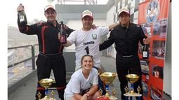 PODIO. Martín Cornet fue 3º en la 2ª final, que ganó Viana; 2º terminó Marquiegui..