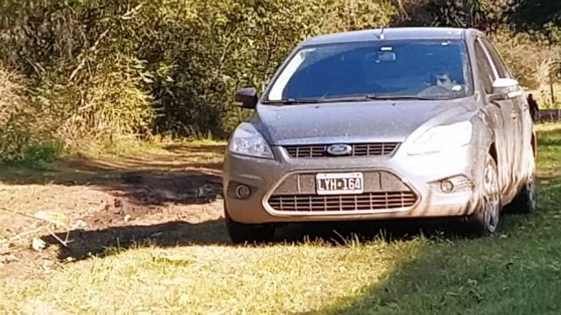 El auto de uno de los agresores..