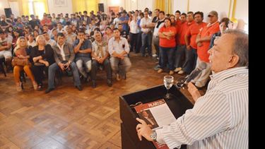 ARENGA. Zúccaro convocó a la movilización massista del 1º de mayo..