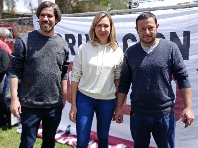 IZQUIERDA. Zuasnabar, con Bregman y Del Caño en el cierre de campaña.