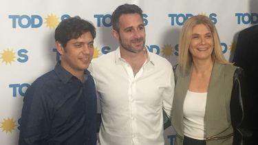 DE A TRES. Kicillof, Achával y Magario, esta tarde en La Plata. .