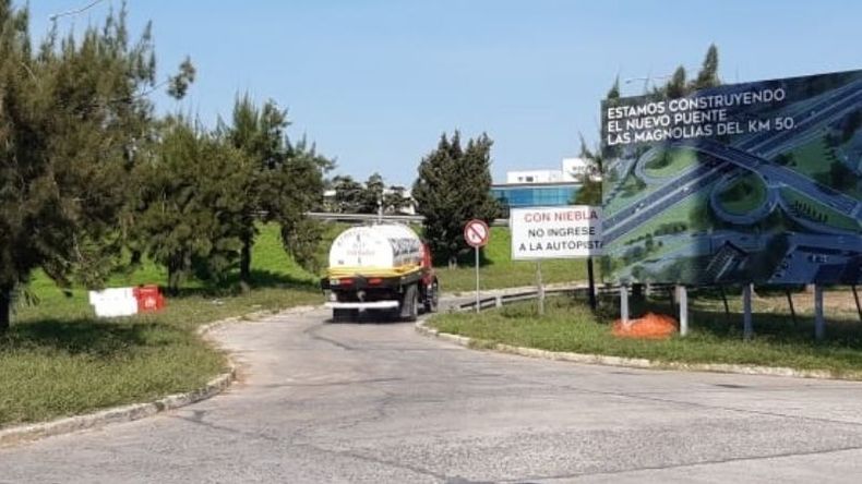 El ingreso a la mano a Provincia, kilómetro 49,500..