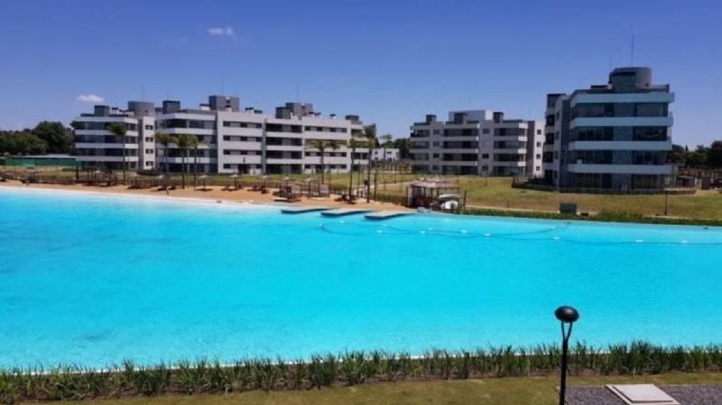 El allanamiento se realizó en el complejo Lagoon, de Villa Rosa..