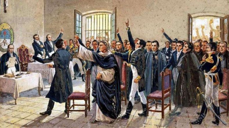 Escenas del Congreso de Tucumán, el 9 de julio de 1816. (noticias.perfil.com)..jpg