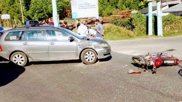 Lugar del accidente ocurrido sobre la Ruta 25. Foto: @juancaimpacto.