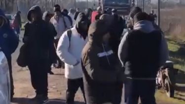 Más de 200 trabajadores participan de la protesta.&nbsp;