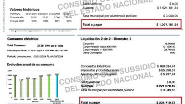 Las facturas recibidas por Don Camilo y que deberán pagarse antes del 24 de abril.