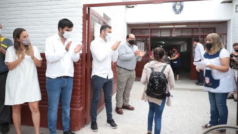 Los colegios se ajustaron a los protocolos indicados por el ministerio de Educación para el regreso a las aulas..