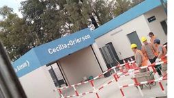 CARTEL. El nombre de Cecilia Grierson ya está en la nueva estación.&nbsp;