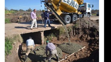 Obras viales en Villa Astolfi..