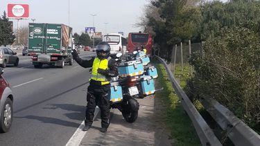 Control de #banquineros en #Panamericana. Como todos los días. Pablo Martinez Carignano / @pmcarignano. &nbsp;