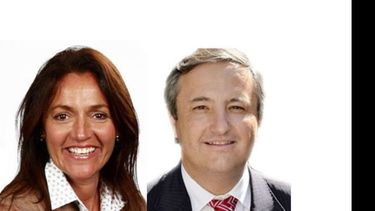 Marcela Campagnoli (Educación) y Guillermo Lindoso (Desarrollo Económico)..
