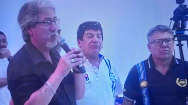 Roberto Gerpe, este jueves, al encabezar un homenaje a los excombatientes en el Concejo Deliberante.&nbsp; 