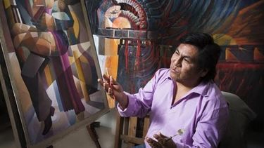 Héctor Huamán, artista plástico que expondrá sus obras..