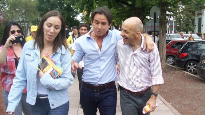 RISAS. Neuspiller con Ducoté y Vidal en la campaña del 2015..