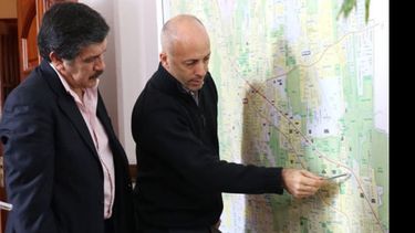 MAPA. Ducoté recibió ayer a autoridades del Banco Ciudad..