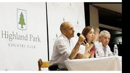 Ducoté y Mauría Eugenia Vidal, el sábado, en Pilar..