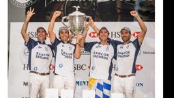 CUARTETO DE ORO. Nero, Mac Donough, Stirling y Cambiaso, tras ganar el 9º título en Palermo..