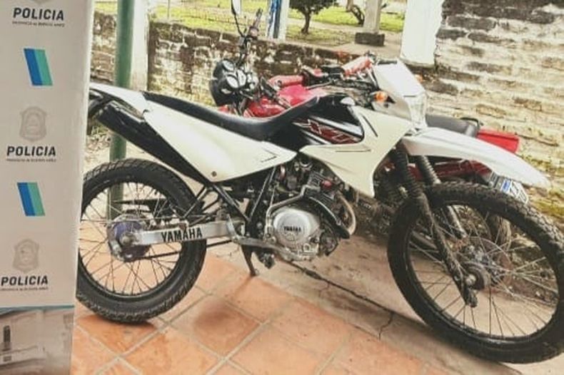 La motocicleta secuestrada en la casa del acusado, ahora detenido.&nbsp;