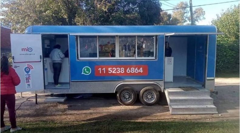 El nuevo punto muni funciona sobre la calle Yrigoyen de Villa Rosa.&nbsp;