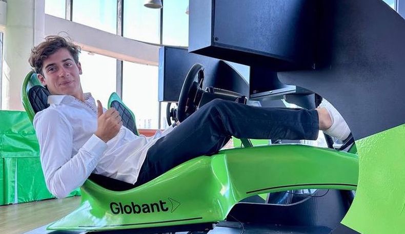 Globant es el principal sponsor de Franco Colapinto desde noviembre de 2023.
