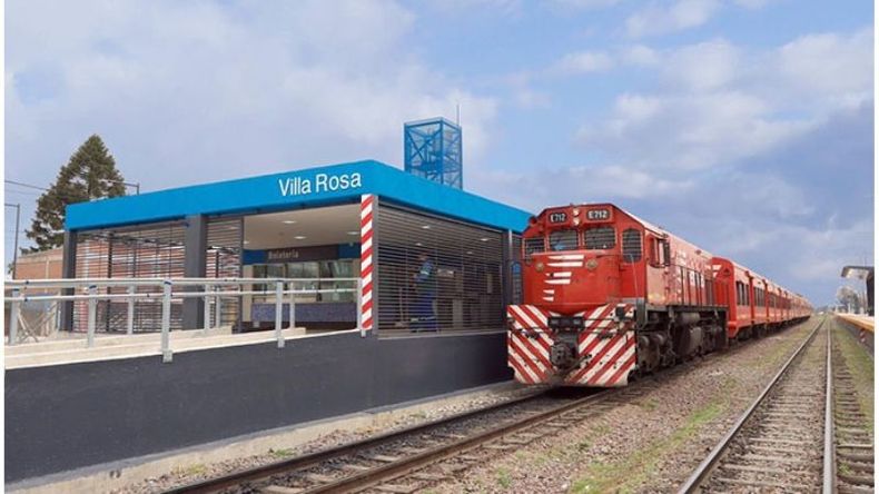 A TODO TREN. La Estación de Villa Rosa quedó inaugurada ayer..