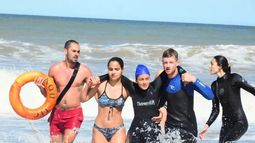 Los guardavidas desarrollan los exámenes en la Costa Atlántica.