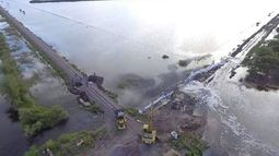 AGUA. Cuatro provincias están afectadas por las lluvias..