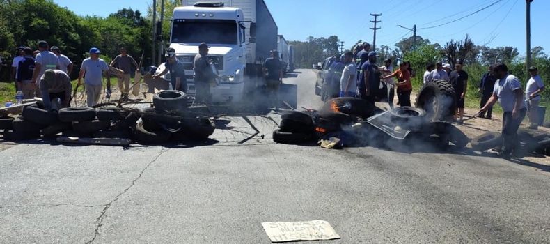 PROTESTA. El corte se trasladó a la intersección de las calles 9 y Frondizi, acceso para el tránsito pesado.&nbsp;