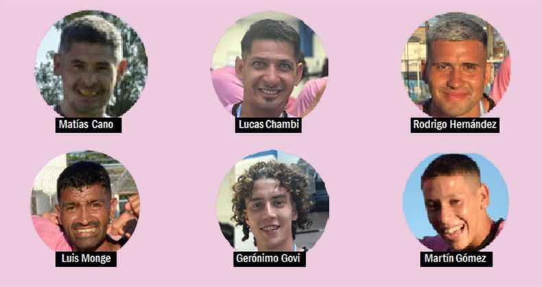 Seis de los jugadores de Real Pilar que renovaron su continuidad para la campaña en la B.