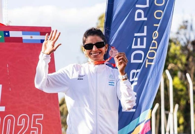 ORGULLO. Ocampo luce el bronce. Fue el segundo después de San Pablo 2023.