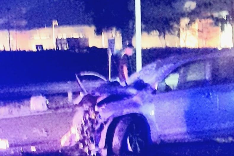 IMPACTO. Uno de los vehículos involucrados. El accidente ocurrió en el kilómetro 49 de Panamericana.