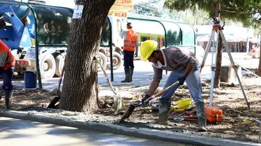 Las obras en el centro de Presidente Derqui..