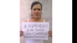 NI UNA MENOS. Natalia, una de las impulsoras de la campaña en Pilar..