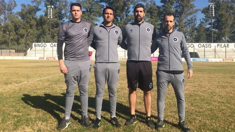 CUERPO TÉCNICO. Martinez, Domínguez, Arrotea Molina (DT) y Jorge..