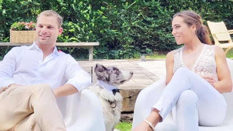 Belén junto a su esposo, el pilarense Flavio Del Zotto..