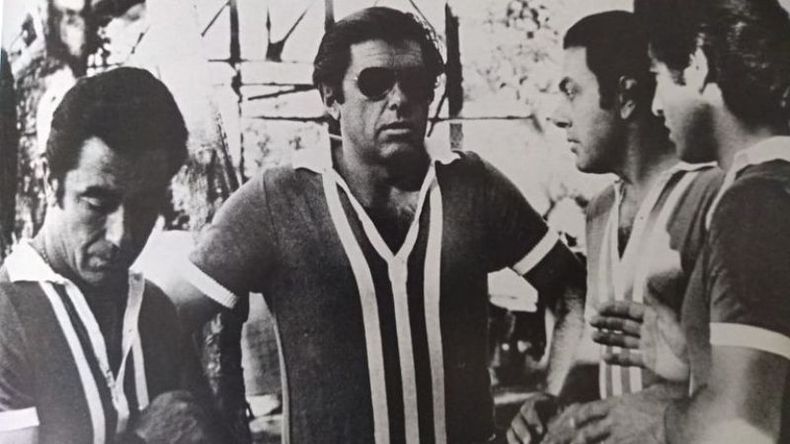 CUARTETO SANTA ANA. Francisco Dorignac con Daniel González, su hermano Gastón y Cacho Merlos (Foto - Pasión y Gloria, un siglo de polo argentino)..