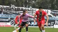FIRMA ACHUCARRO. “Tenemos que estar peleando más arriba.” El defensor fue a buscar el empate en el cierre del partido.