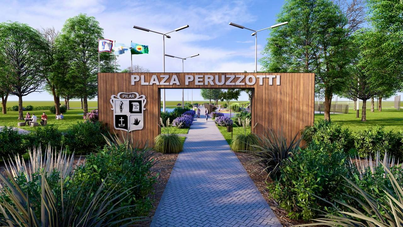 ASÍ SE VERÁ. Imagen del proyecto de remodelación de la plaza de Peruzzotti. 