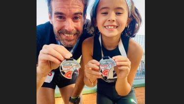 El orgullo de Nicolás Cabré luego de haber corrido junto a su hija Rufina, en una nueva fecha del Circuito de las Estaciones 2023..