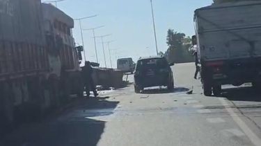 Lugar el choque, en el kilómetro 38 de Panamericana.