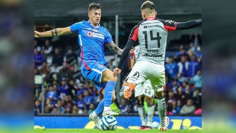 Augusto y su primer gol mexicano. (FOTO: PRENSA CRUZ AZUL)..