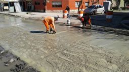 Trabajos para ordenar el tránsito en Alberti